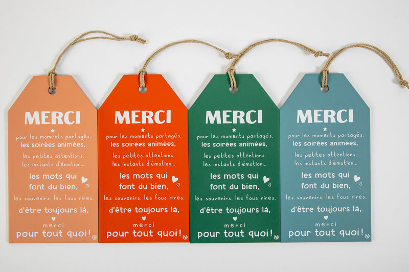 Pancarte message merci pour tout