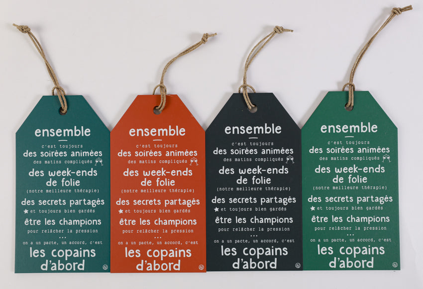 Pancarte message les copains d'abord