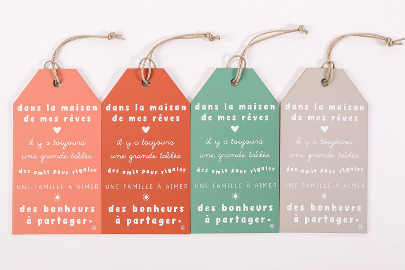 Pancarte message maison de mes rêves