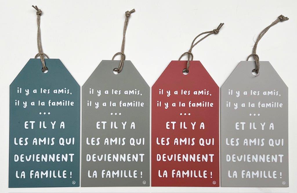 Pancarte message les amis la famille