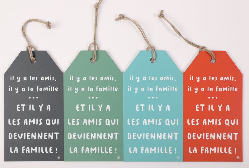 Pancarte message les amis la famille