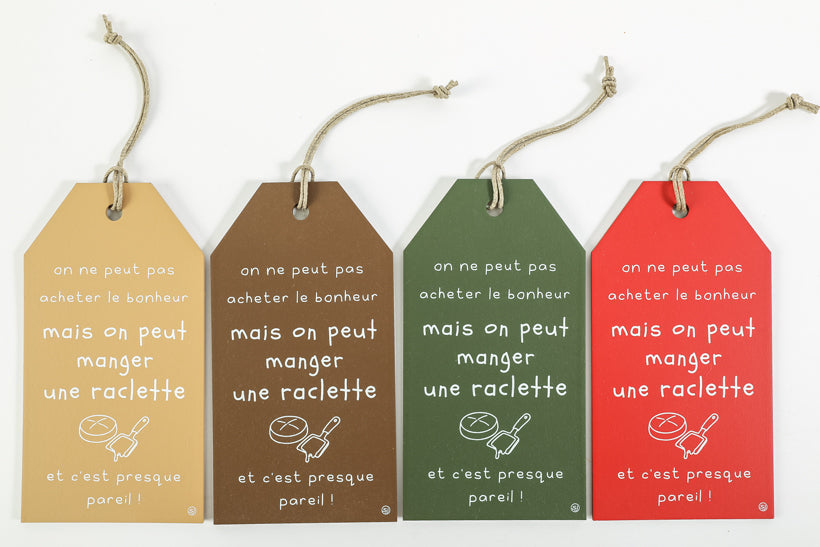 Pancarte message manger une raclette