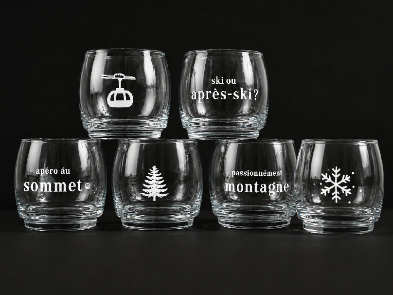 6 verres ronds montagne