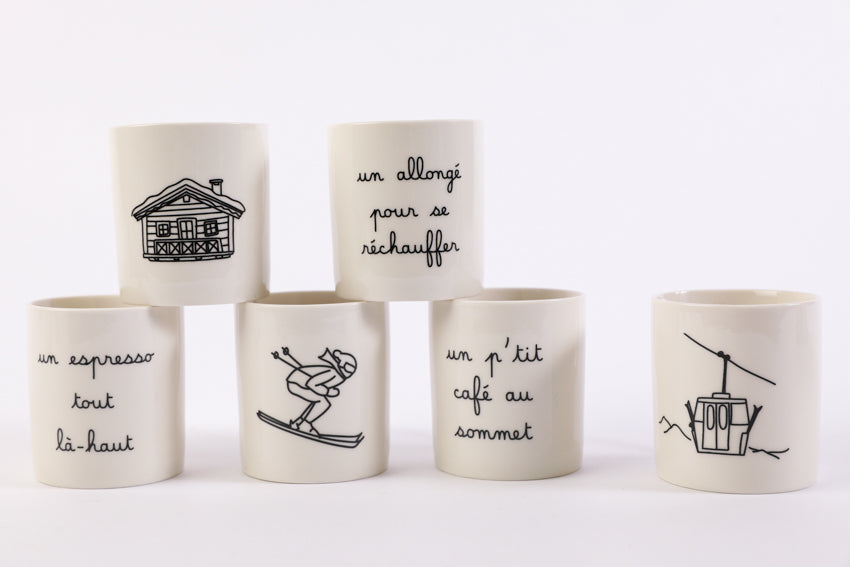 6 mini mugs un petit café au sommet