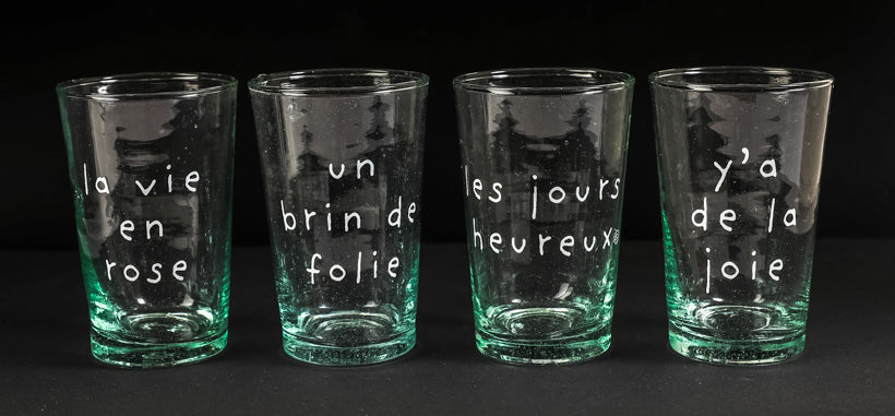 4 verres Beldi empilable y'a de la joie