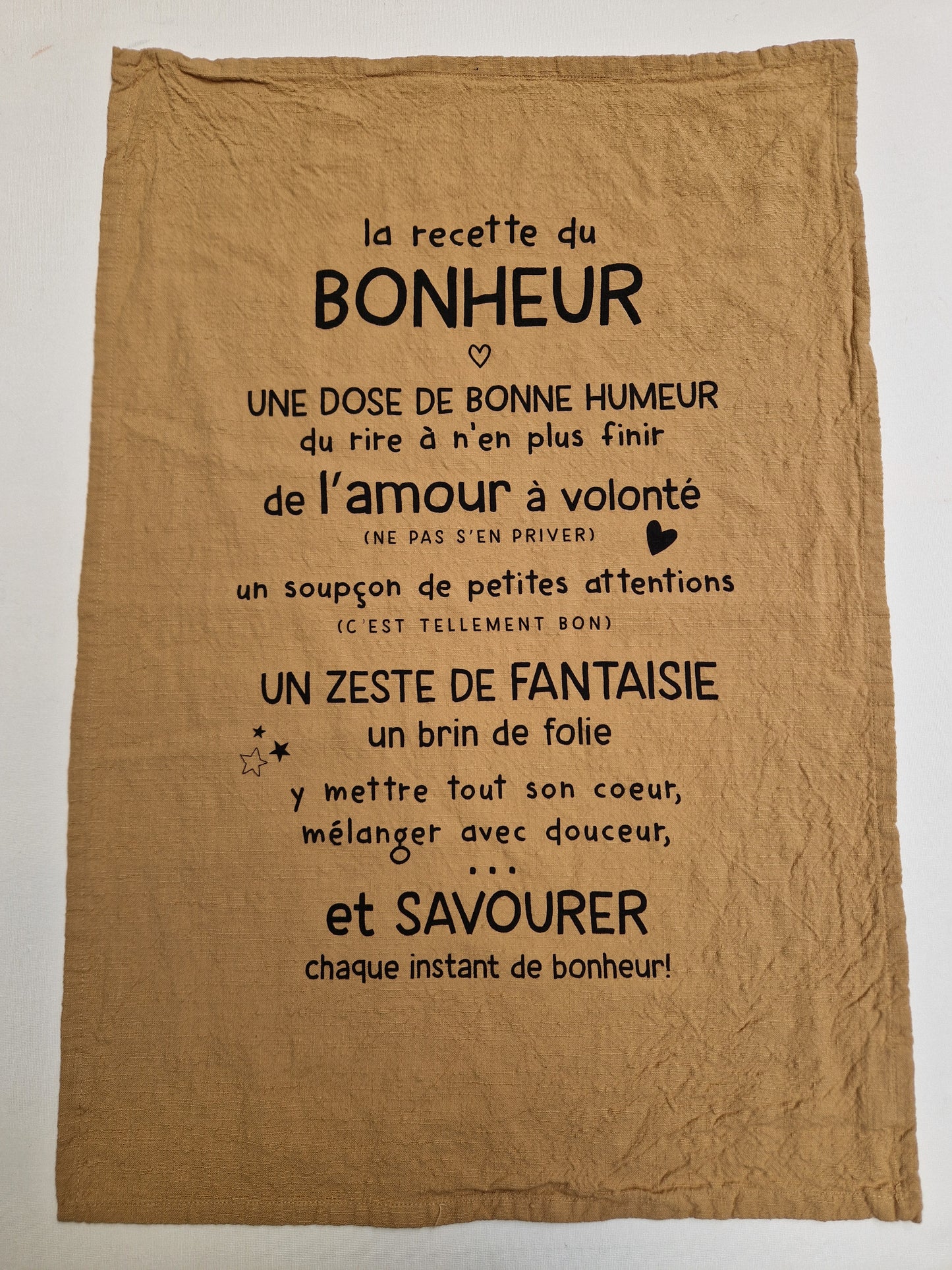 Torchon recette du bonheur