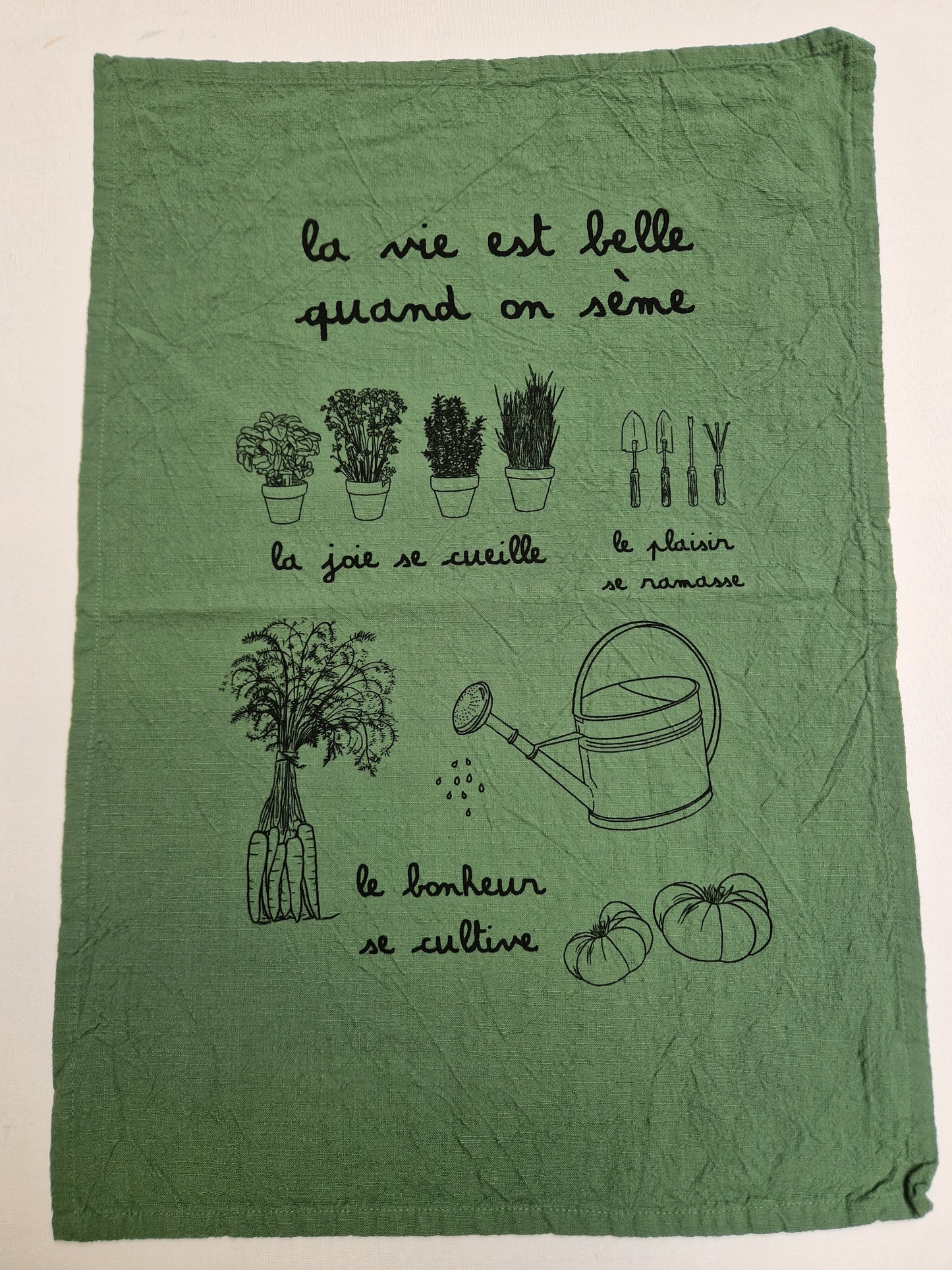 Torchon la vie est belle quand on sème