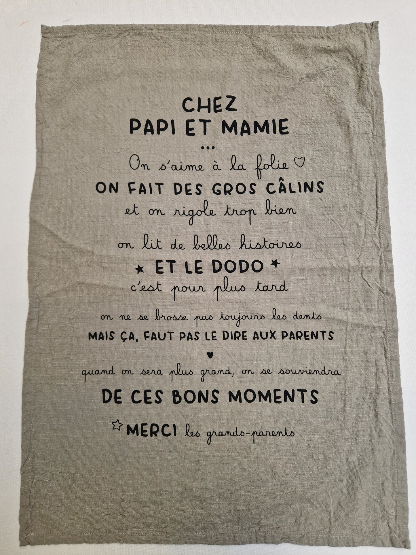 Torchon chez papi et mamie