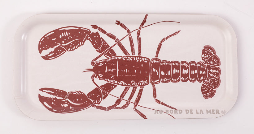 Plateau rectangle homard rouge