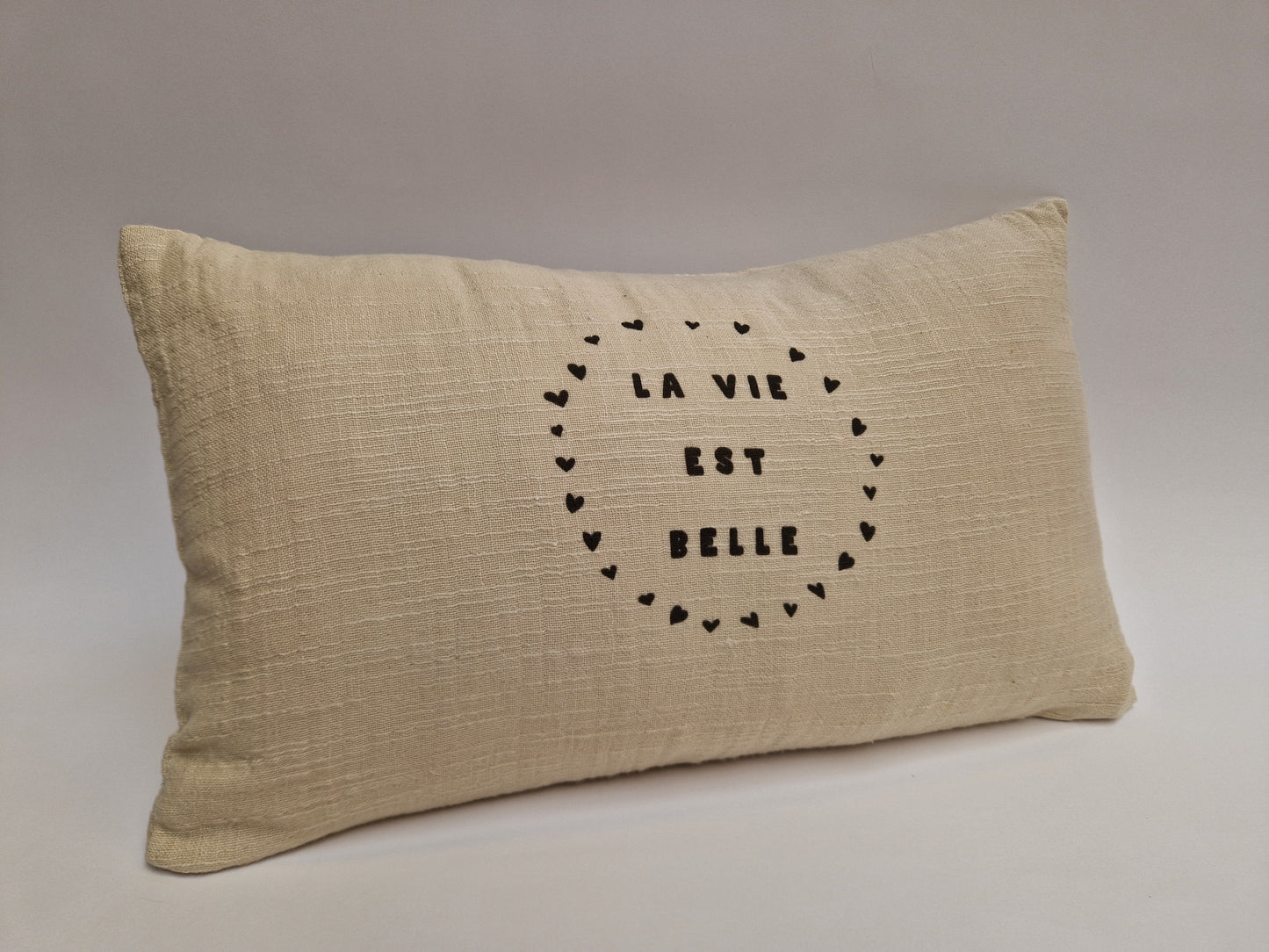 Coussin rectangle la vie est belle
