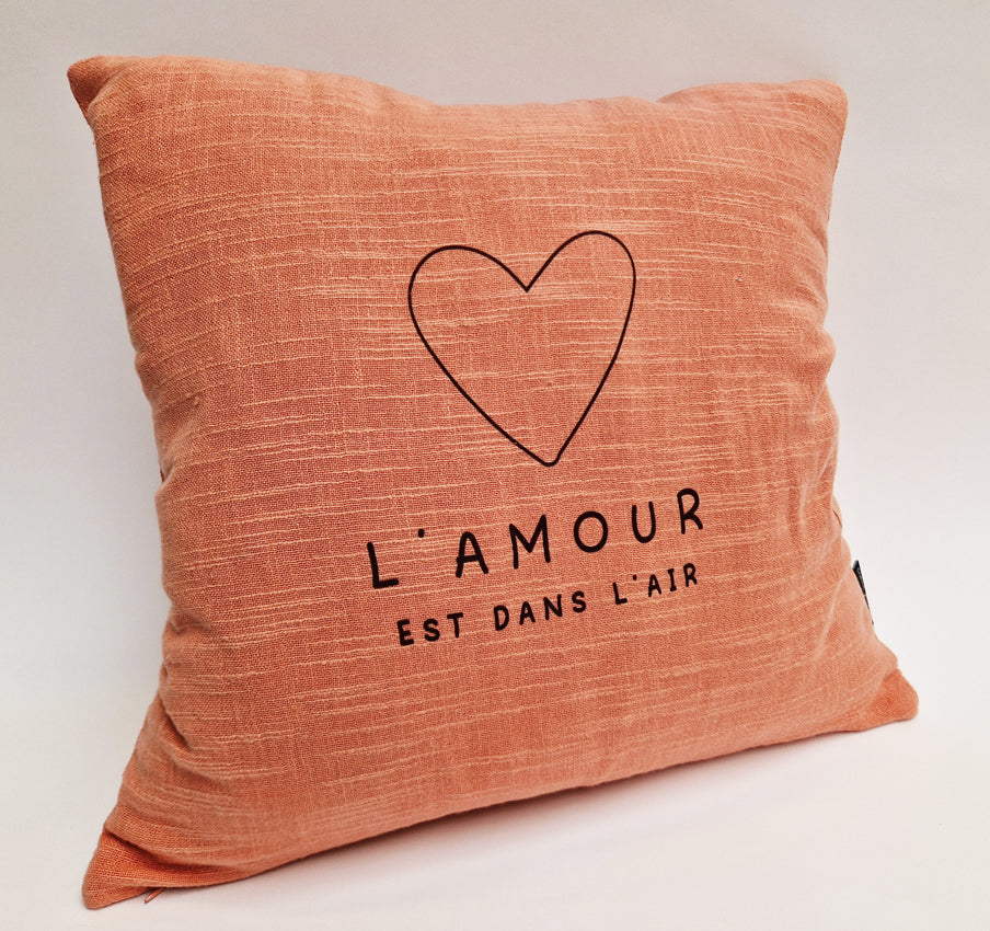 Coussin carré l'amour est dans l'air