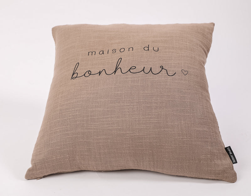 Coussin carré maison du bonheur