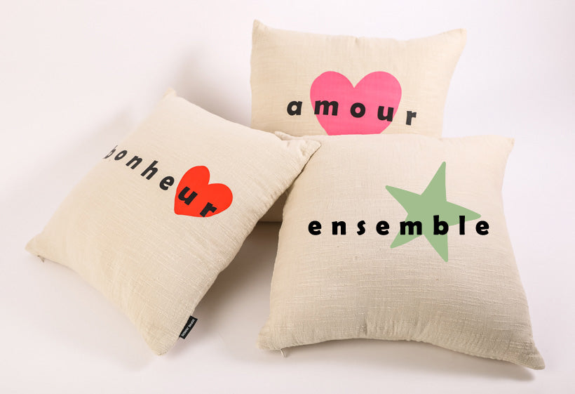 Coussin carré amour