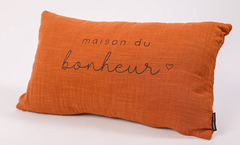 Coussin rectangle maison du bonheur