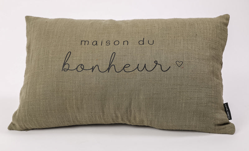 Coussin rectangle maison du bonheur