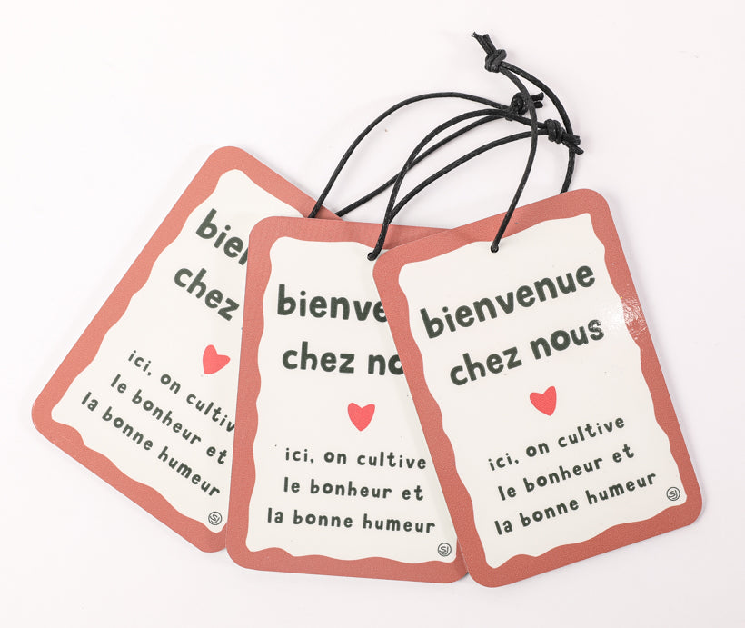 Mini plaque décorative bienvenue chez nous