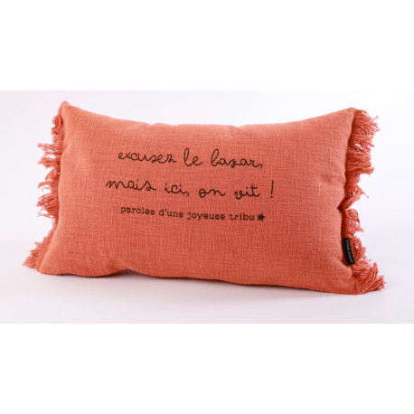 Coussin Excusez le bazar