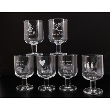 6 VERRES GINA APERO ENTRE AMIS