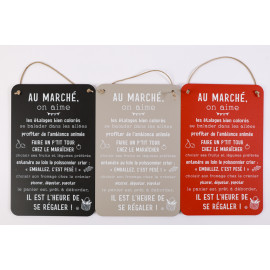 PANCARTE "AU MARCHÉ"