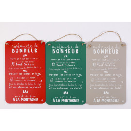 PANCARTE "AVALANCHE DE BONHEUR"