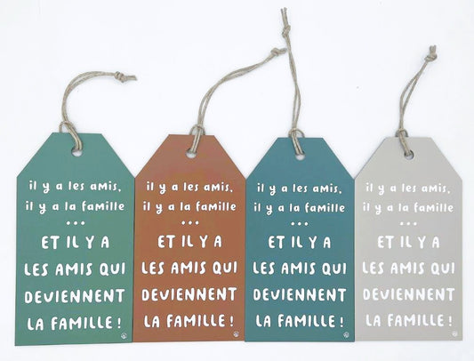 Pancarte message les amis la famille