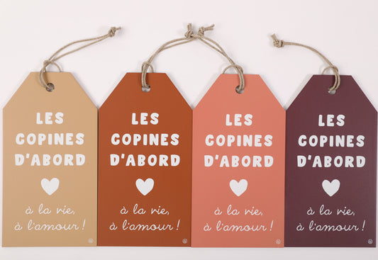 Pancarte message les copines