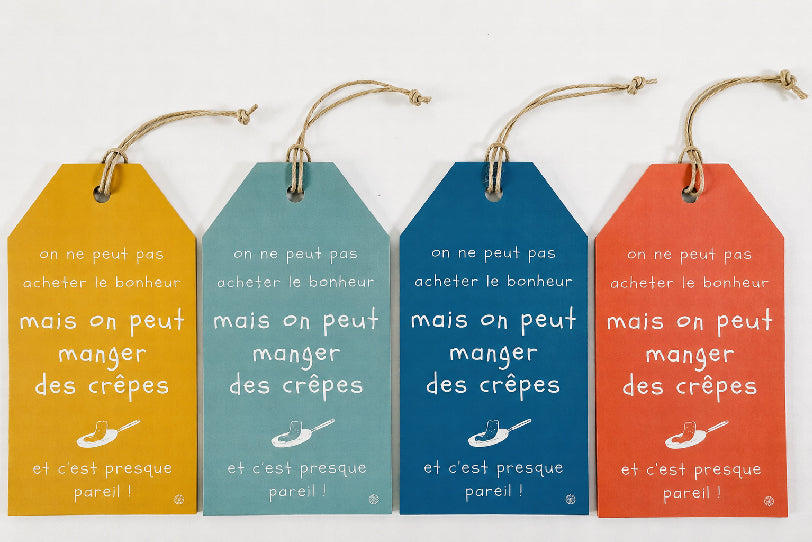 Pancarte message manger des crêpes