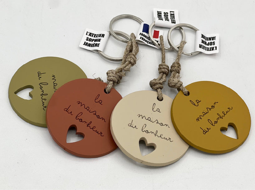 Porte-clés la maison du bonheur