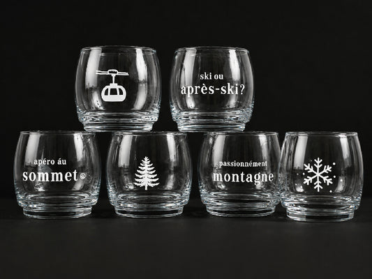 6 verres ronds montagne