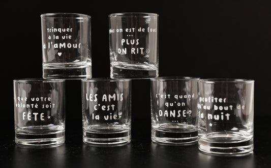 6 verres Gina les amis c'est la vie