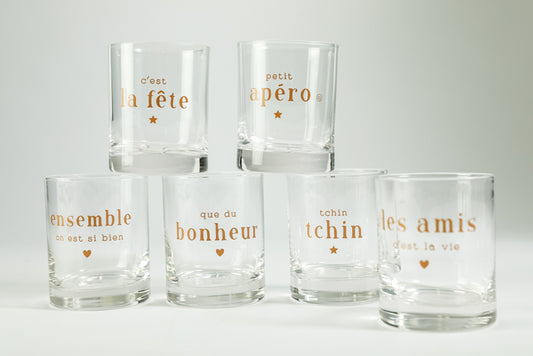 6 verres Gina c'est la fête