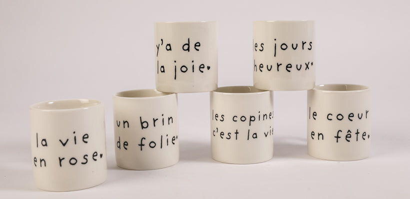 6 mini mugs les copines c'est la vie