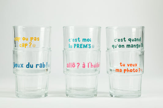 6 verres Léon j'veux du rab