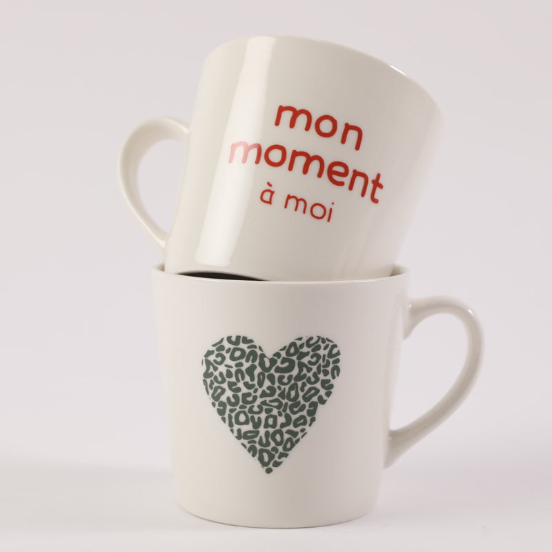 Lot de 2 mugs déjeuner mon moment à moi