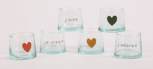 6 verres Beldi pm cœur j'adore