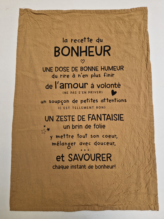 Torchon recette du bonheur