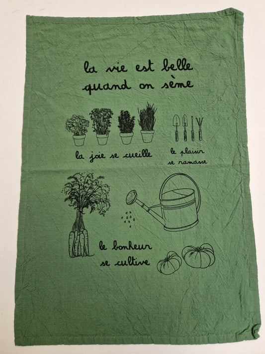 Torchon la vie est belle quand on sème