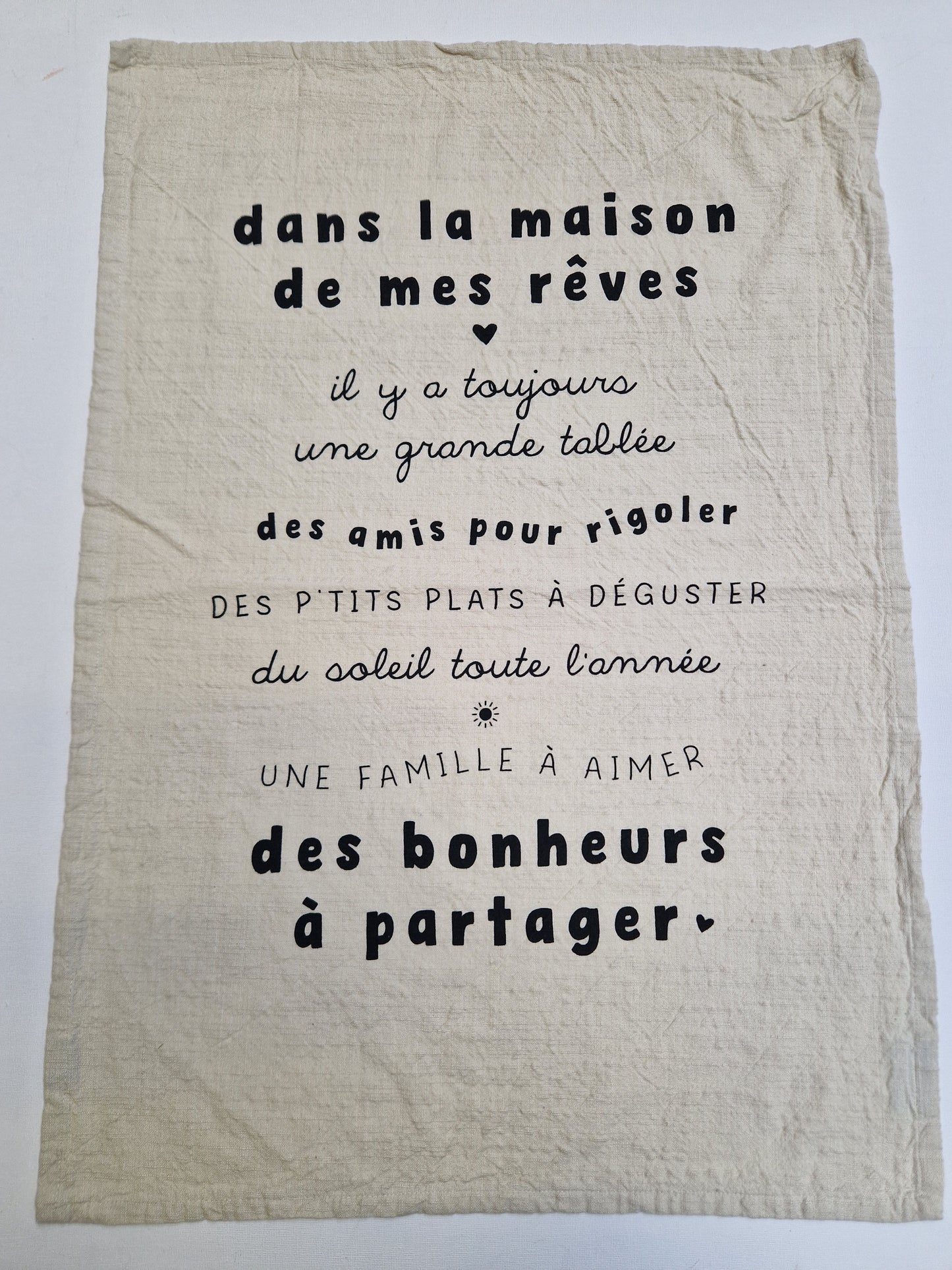 Torchon maison de mes rêves