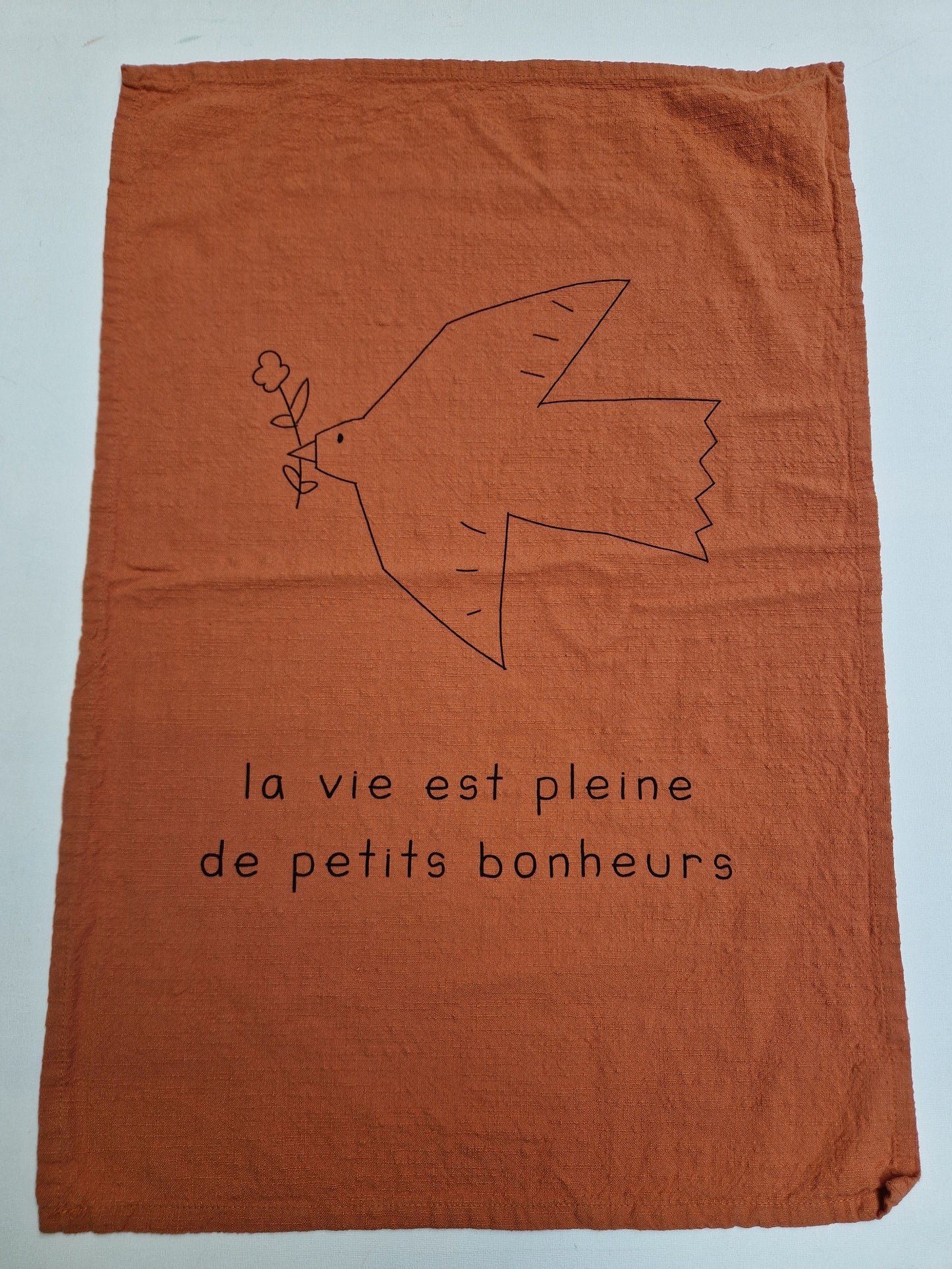 Torchon oiseau petits bonheurs