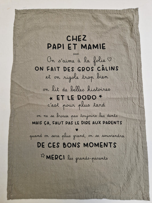 Torchon chez papi et mamie