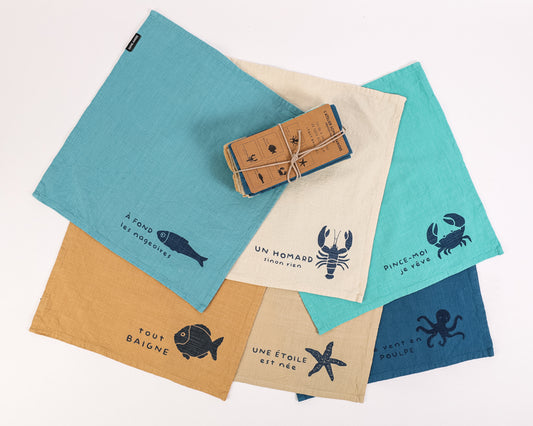 Lot de 6 serviettes de table tout baigne