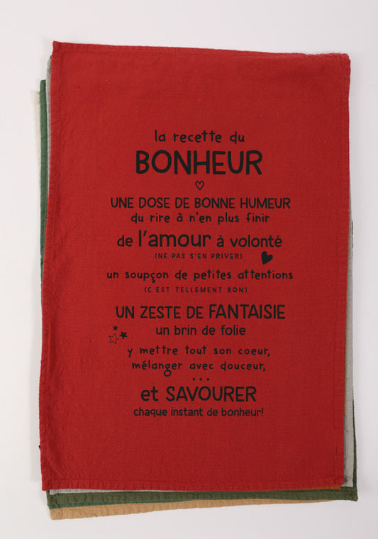 Torchon recette du bonheur