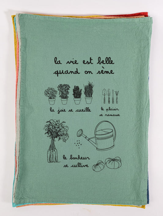 Torchon la vie est belle quand on sème