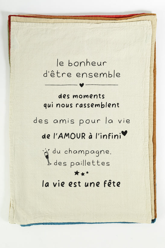 Torchon la vie est une fête