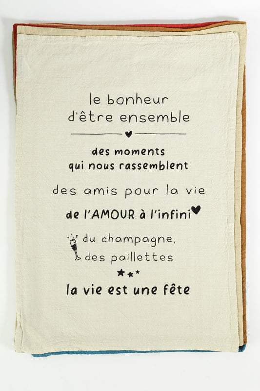 Torchon la vie est une fête