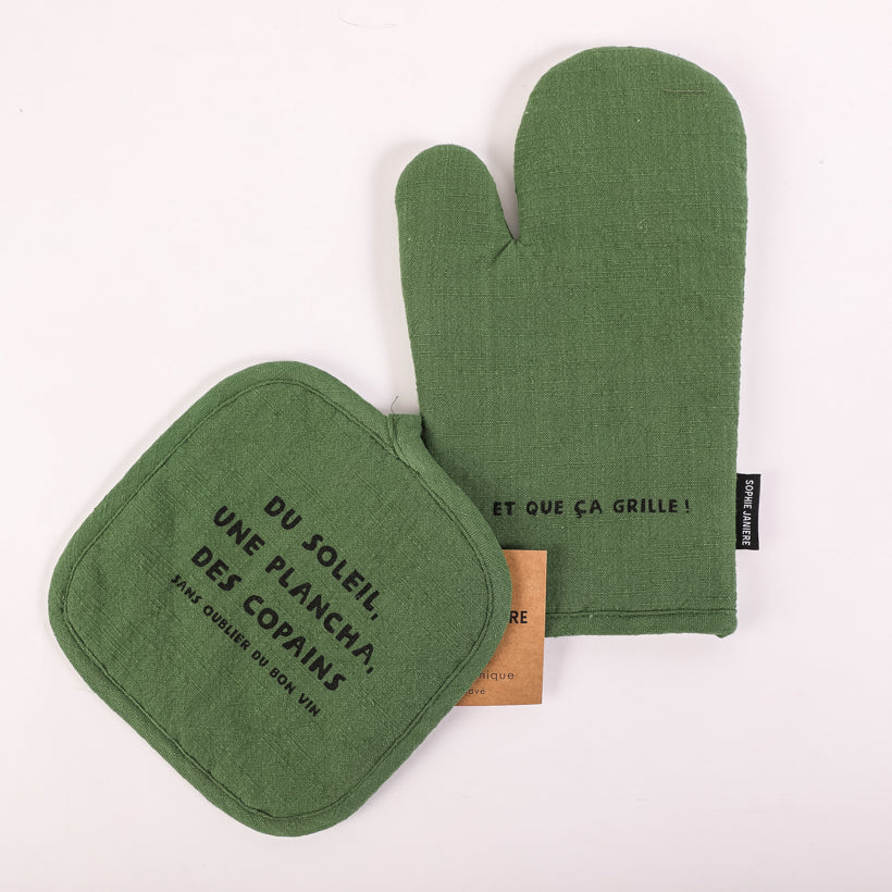 Gant et manique du soleil, une plancha