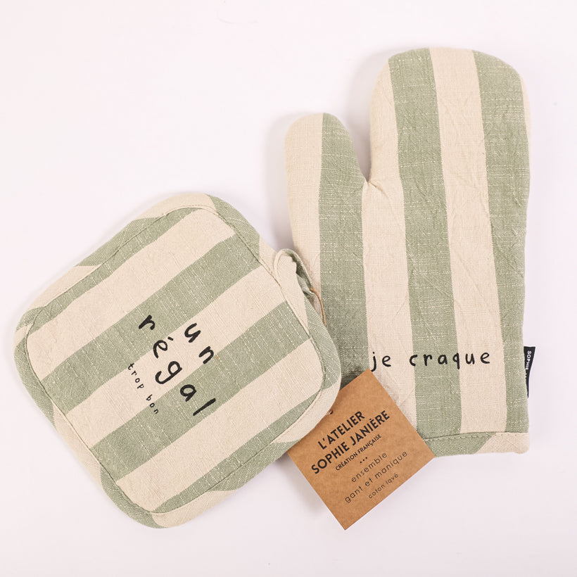 Gant et manique un régal (rayures)