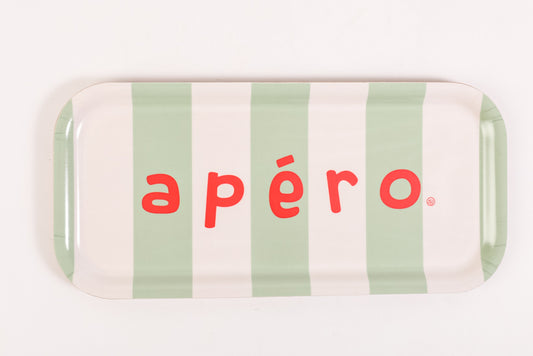Plateau rectangle rayures apéro