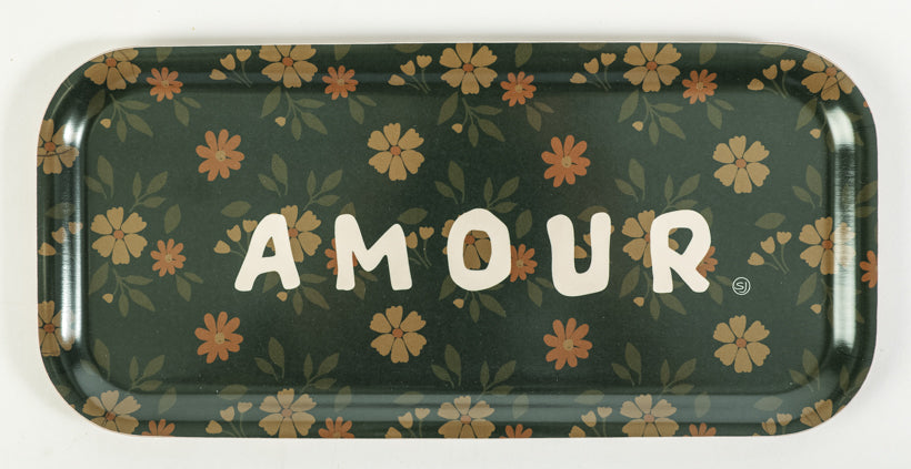 Plateau rectangle amour