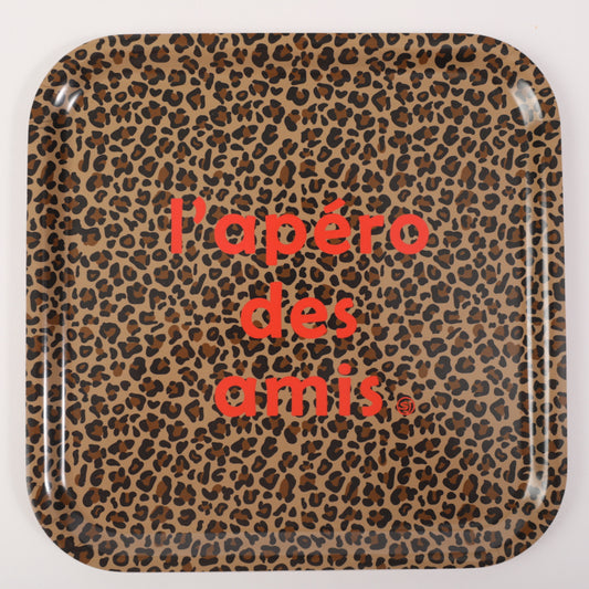 Plateau carré l'apéro des amis léopard
